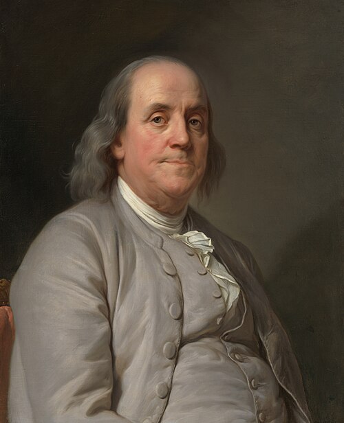 Portrait of Benjamin Franklin by Joseph Siffred Duplessis, 1785